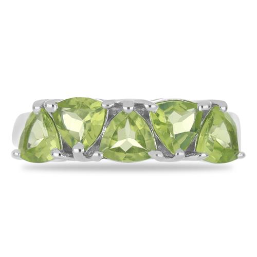 BUY 925 SILVER NATURAL PERIDOT GEMSTONE RING 